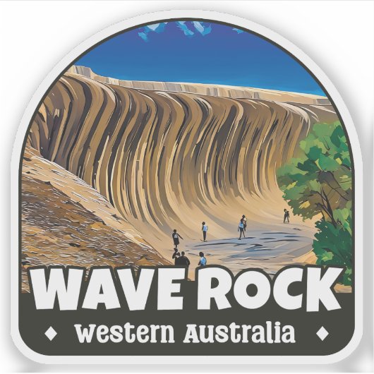 Wave Rock, Western Australia Sticker (Vorderseite)
