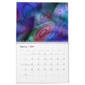 Wave Running Coole Abstrakte Kunst Kalender (Feb 2027)