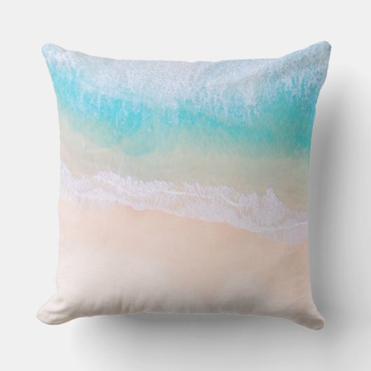 Wave, Sand, Beach Motivierend Angebot Kissen (Vorderseite)