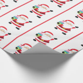 Wave Santa Claus Gift Wrap Geschenkpapier (Ecke)