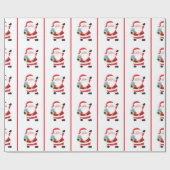 Wave Santa Claus Gift Wrap Geschenkpapier (Flach)