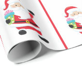 Wave Santa Claus Gift Wrap Geschenkpapier (Rolleneckpunkt)