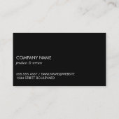 Wave Schwarz-weiß Stylish Business Card Visitenkarte (Rückseite)