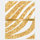 Wave Sea Gold Glitzer Boho Popular Collection Fleecedecke (Vorderseite)