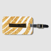 Wave Sea Gold Glitzer Boho Popular Collection Gepäckanhänger (Vorderseite (Horizontal))