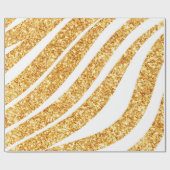Wave Sea Gold Glitzer Boho Popular Collection Geschenkpapier (Flach)