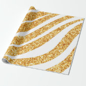 Wave Sea Gold Glitzer Boho Popular Collection Geschenkpapier (Ungerollt)