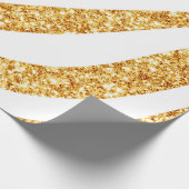 Wave Sea Gold Glitzer Boho Popular Collection Geschenkpapier (Ecke)