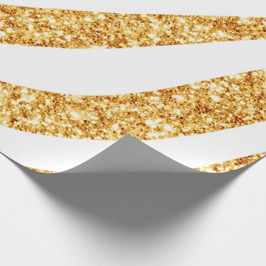 Wave Sea Gold Glitzer Boho Popular Collection Geschenkpapier (Ecke)