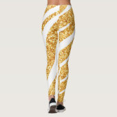 Wave Sea Gold Glitzer Boho Popular Collection Leggings (Rückseite)