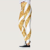 Wave Sea Gold Glitzer Boho Popular Collection Leggings (Links)