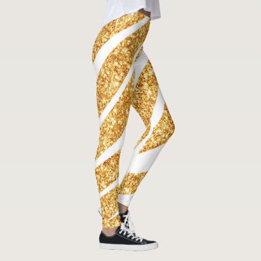 Wave Sea Gold Glitzer Boho Popular Collection Leggings (Rechts)