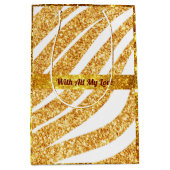 Wave Sea Gold Glitzer Boho Popular Collection Mittlere Geschenktüte (Vorderseite)