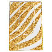 Wave Sea Gold Glitzer Boho Popular Collection Mittlere Geschenktüte (Rückseite)