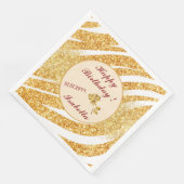 Wave Sea Gold Glitzer Boho Popular Collection Serviette (Ecke)