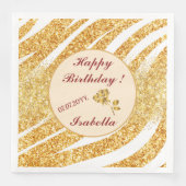 Wave Sea Gold Glitzer Boho Popular Collection Serviette (Vorderseite)