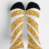 Wave Sea Gold Glitzer Boho Popular Collection Socken (Oben)
