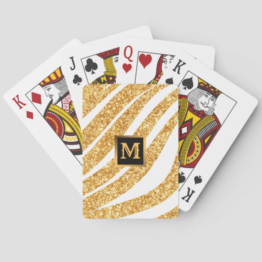 Wave Sea Gold Glitzer Boho Popular Collection Spielkarten (Rückseite)
