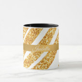 Wave Sea Gold Glitzer Boho Popular Collection Tasse (Zentrum)