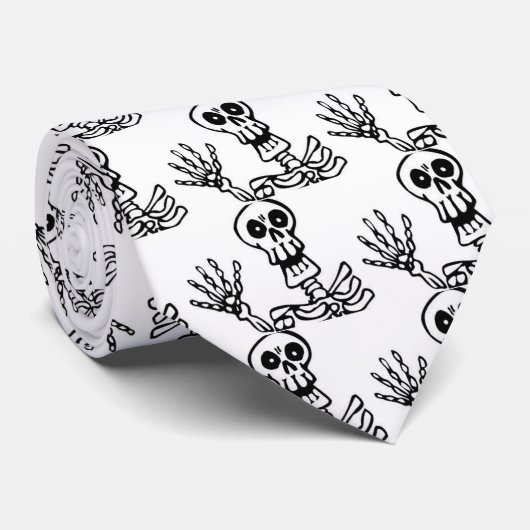 Wave Skeleton-Krawatte Krawatte (Gerollt)