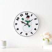 Wave Snowman Clock Große Wanduhr