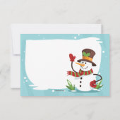 Wave Snowman Dankeschön Card Einladung (Rückseite)