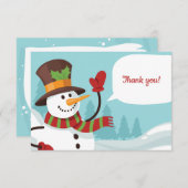 Wave Snowman Dankeschön Card Einladung (Vorne/Hinten)