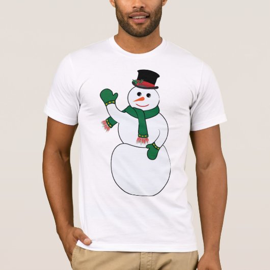 Wave Snowman Mens T - Shirt (Vorderseite)