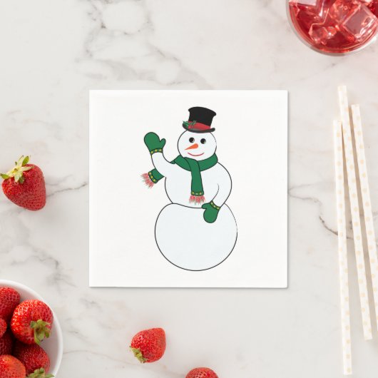 Wave Snowman Paper Napkins Serviette (Beispiel)