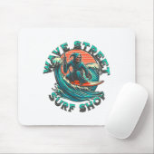 Wave Street Retro Urlaub Strand Surfen Schädel Gra Mousepad (Mit Mouse)