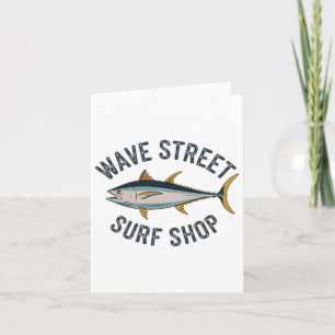 Wave Street Surf Shop Gelbflossen-Thunfisch Grafik Karte
