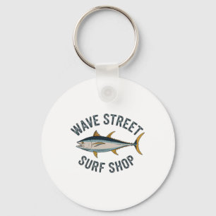 Wave Street Surf Shop Gelbflossen-Thunfisch Grafik Schlüsselanhänger