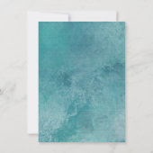 Wave Sublimierung | Nautical Tidal Water Blue Gree Einladung (Rückseite)