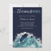 Wave Sublimierung | Nautical Tidal Water Blue Gree Einladung (Vorderseite)