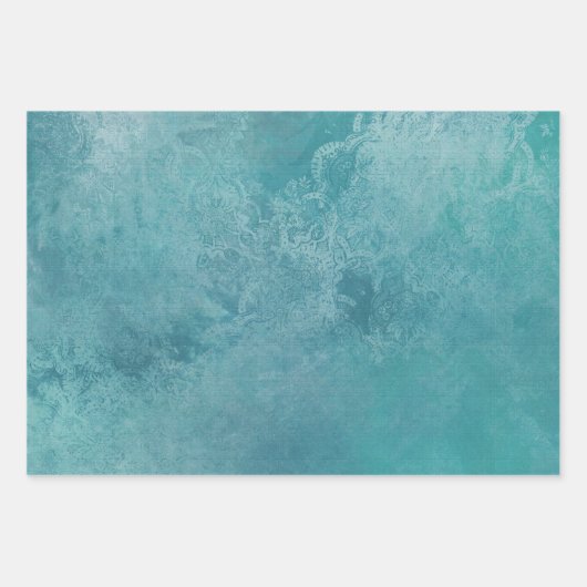 Wave Sublimierung | Nautical Tidal Water Blue Gree Geschenkpapier Set (Vorderseite 2)