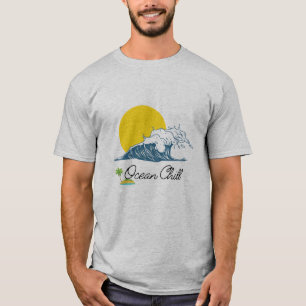 Wave Sunset Beach Grafik T-Shirt Unisex Sommer-Shi