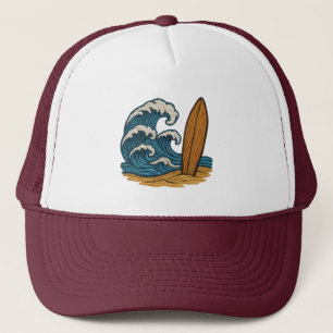 Wave & Surfboard Truckerkappe