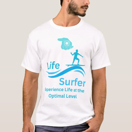Wave Surfer Hand mit Patch T-Shirt (Vorderseite)