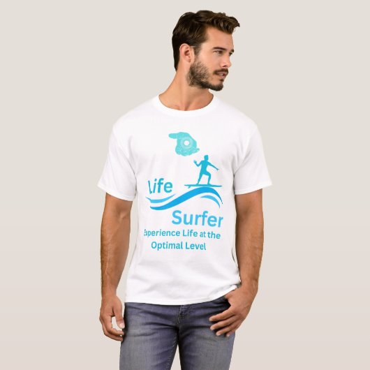 Wave Surfer Hand mit Patch T-Shirt (Vorne ganz)
