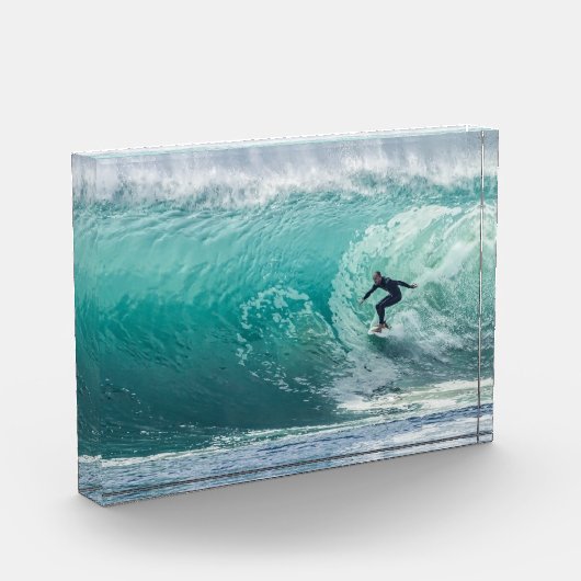 Wave, Surfer, schöne Landschaft Fotoblock (Links)