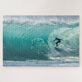 Wave, Surfer, schöne Landschaft Jigsaw Puzzle