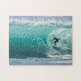 Wave, Surfer, schöne Landschaft Jigsaw Puzzle