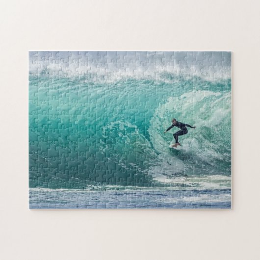 Wave, Surfer, schöne Landschaft Jigsaw Puzzle (Horizontal)