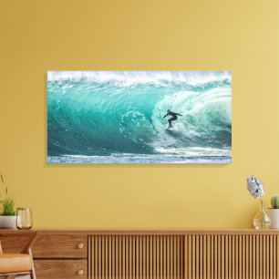 Wave, Surfer, schöne Landschaftskanvas drucken Leinwanddruck