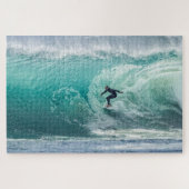 Wave Surfer Surfen Sport Blauer Ozean Puzzle (Horizontal)