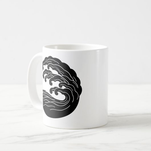 Wave Tasse mit Kanji (Vorderseite Links)