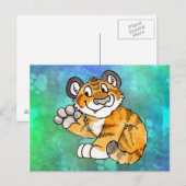Wave Tiger Cub Postcard Postkarte (Vorne/Hinten)
