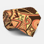 Wave Trip Floral Paisley Zwei-Seiten-Printed Krawatte (Gerollt)