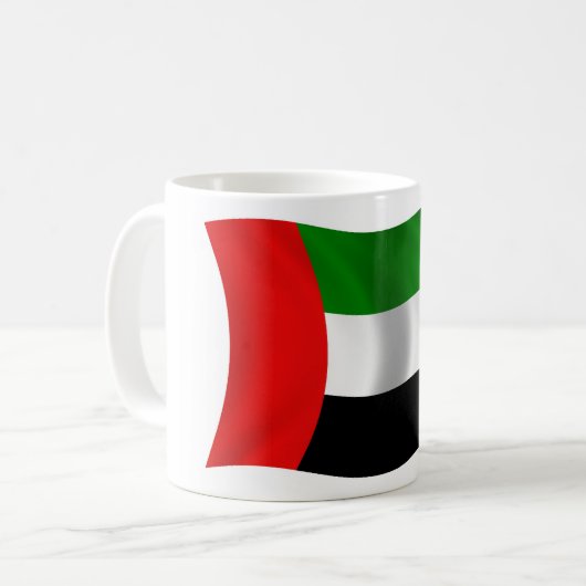 Wave UAE Flag Kaffeetasse (Vorderseite Links)