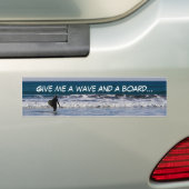 Wave und ein Board Autoaufkleber (Auf Auto)